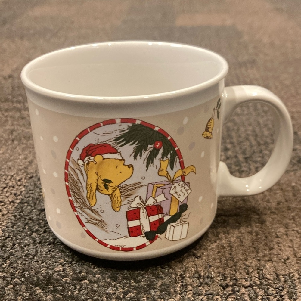 Vintage Classic Winnie the Pooh Christmas Child Ceramic Cup Mug by Charpente